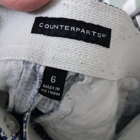 (CLOSET CLOSING FINAL SALE) Geometric Pattern Cropped Capri Cute Dress Pants - Picture 8 of 8